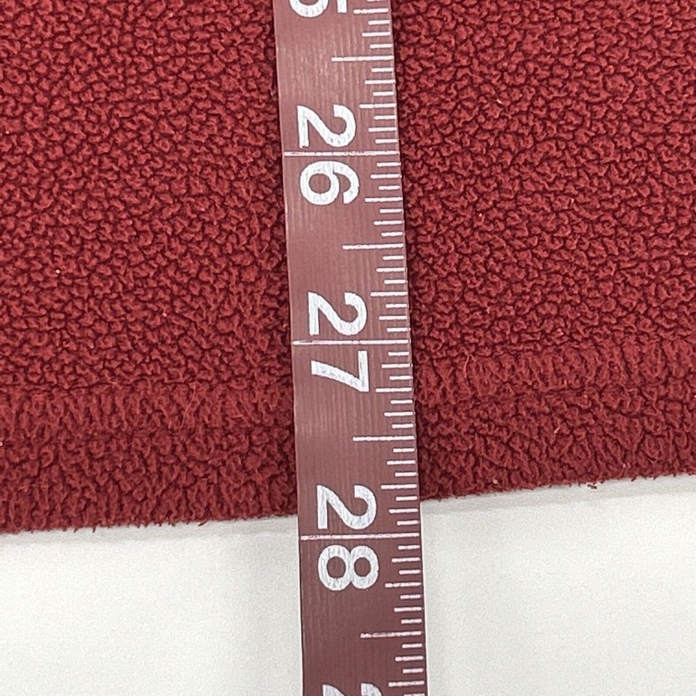 L.L. Bean Fleece‎ Jacket Men's Red XL Long Sleeve 1/4 Zip Pullover Zipper Pocket - Picture 5 of 7